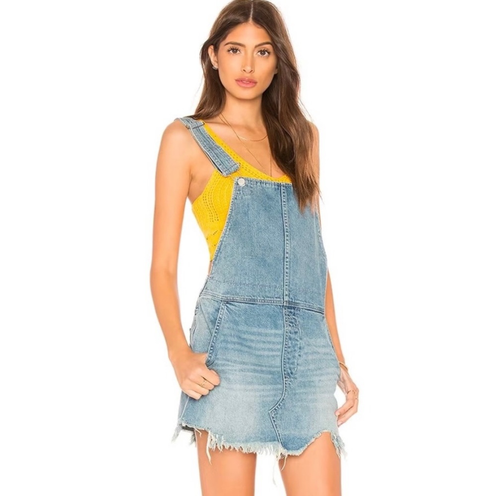 Free People Torn Up Jean Jumper
